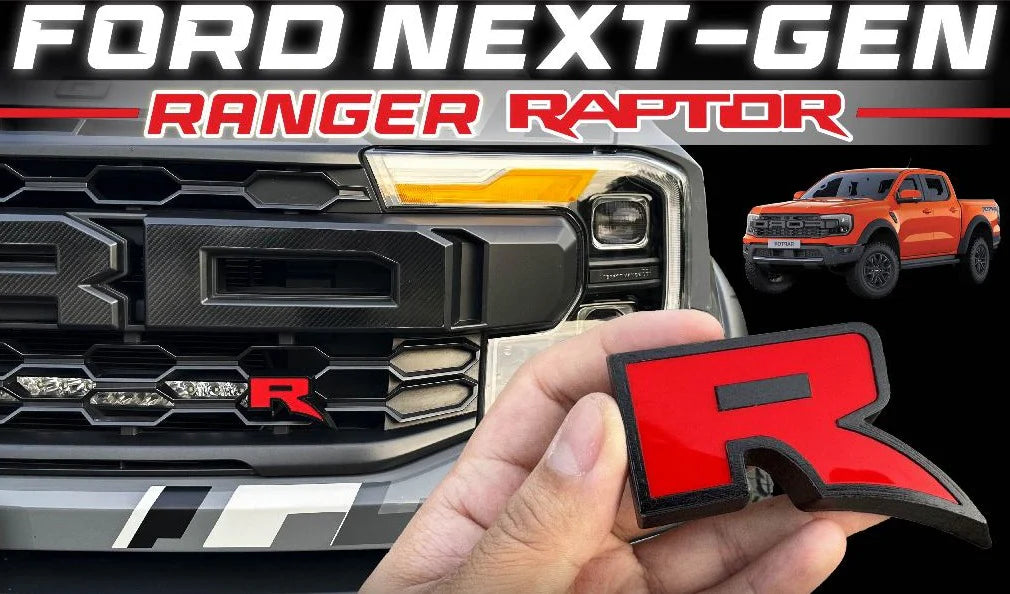 FORD RAPTOR " R " LOGO FOR GRILL NEXT GEN 2023-2024