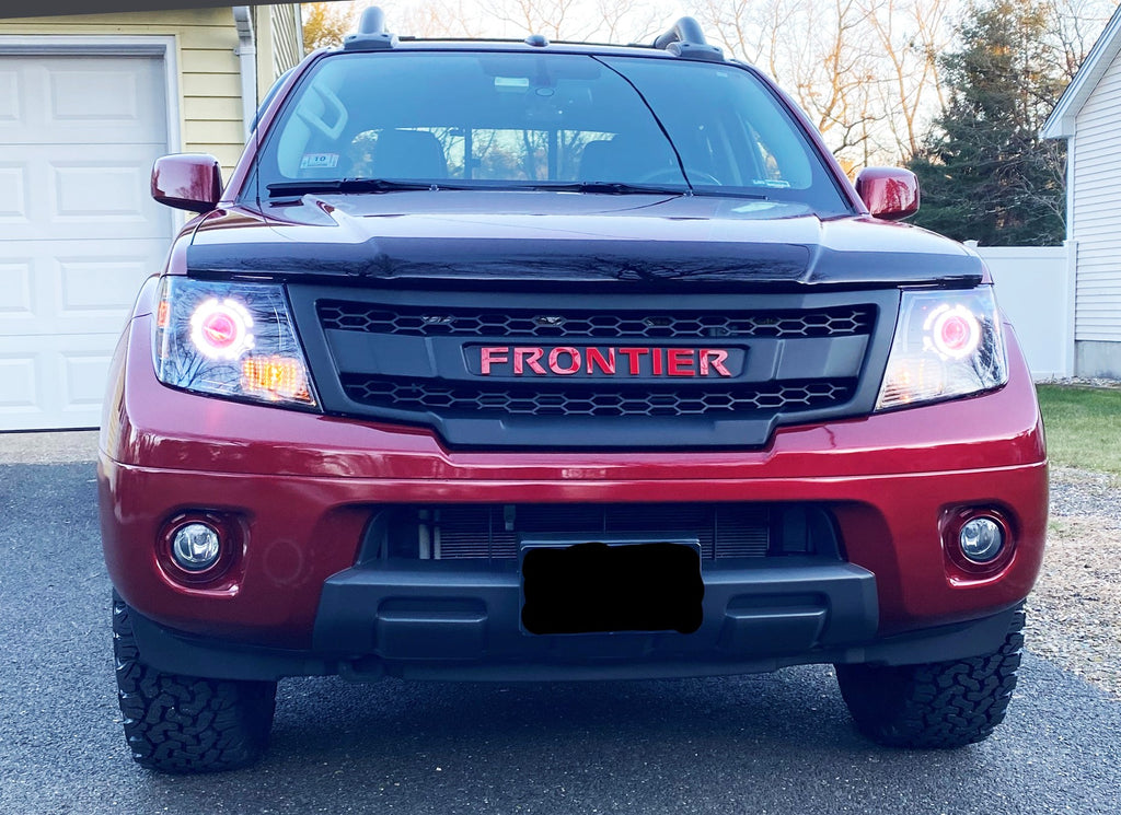 NISSAN FRONTIER 2009-2021 GRILL Red Frontier Version 2